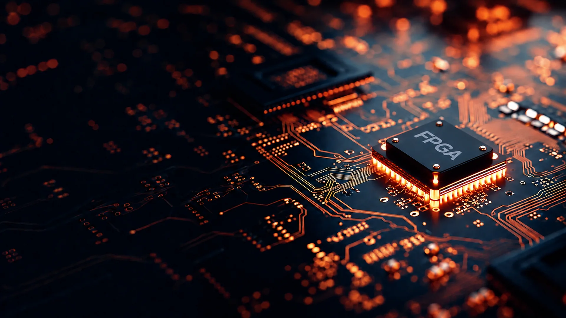 FPGA・回路・組み込み開発をイメージした基板